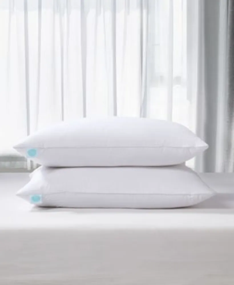 Martha Stewart Medium Firm 2-Pack Feather Euro Pillow Inserts, White