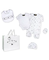 Baby Boys and Girls 5 Piece Stars Layette Gift Set