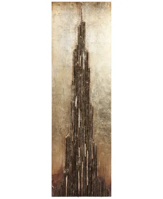 Empire Art Direct Stratified Metallic Handed Painted Rugged Wooden Wall Art, 72" x 22" x 2.8"