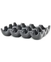 Rachael Ray Solid Glaze Ceramics Egg Tray, 12-Cup