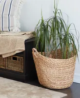 Brown Sea Grass Contemporary Storage Basket, 19 " x 20 " x 18 "