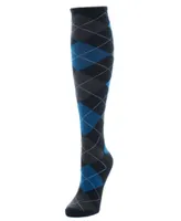 MeMoi Women's Argyle Shades Cashmere Blend Knee High Socks 