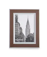 Novara Frame, 5" x 7" - Brown, Silver