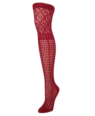 MeMoi Women's Fret Over The Knee Socks