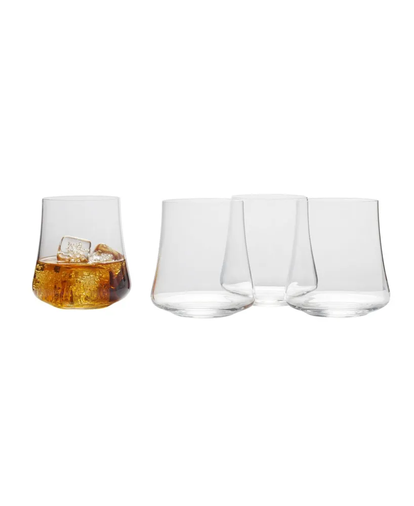 Mikasa Aline Stemless Wine Double Old Fashioned Glasses Set of 4, 14 oz