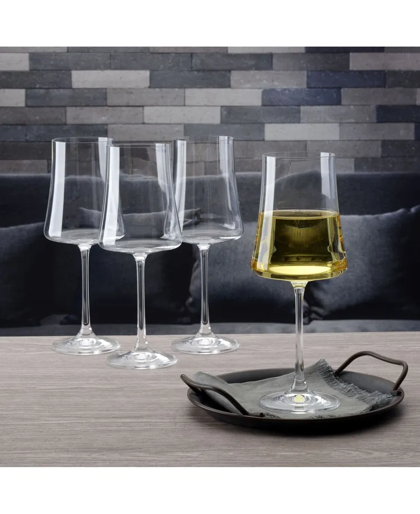 Mikasa Aline White Wine Glasses Set of 4, 16 oz