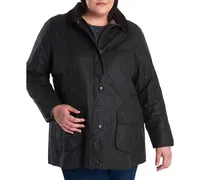 Barbour Women's Plus Classic Beadnell Waxed Cotton Raincoat