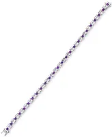 Pink & Purple Amethyst Link Bracelet (16-3/8 ct. t.w.) in Sterling Silver