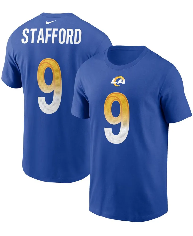 Men's Matthew Stafford Royal Los Angeles Rams Name and Number T-shirt