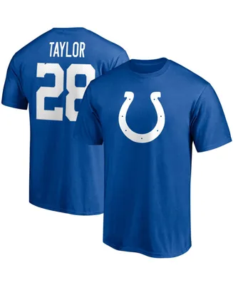 Men's Jonathan Taylor Royal Indianapolis Colts Player Icon Name and Number T-shirt