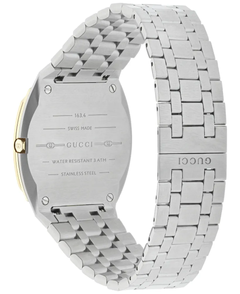 Gucci Men's Swiss 25H Stainless Steel Bracelet Watch 38mm