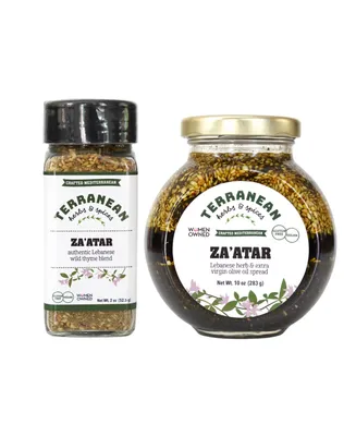 Terranean Herbs Spices Gourmet Za'atar Spread Za'atar Shaker, 2 Pack