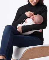 Seraphine Women's Maternity Nursing Roll Neck Top