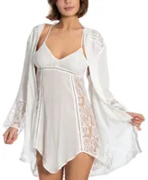 Linea Donatella Flower Child Sheer Lace Chemise Lingerie Nightgown