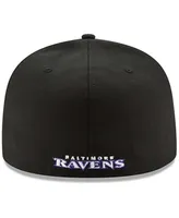 New Era Men's Black Baltimore Ravens Omaha 59FIFTY Fitted Hat