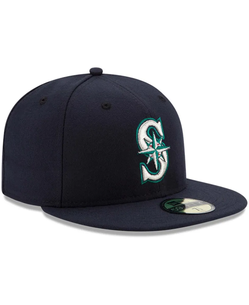 New Era Men's Navy Seattle Mariners Authentic Collection On Field 59FIFTY Fitted Hat
