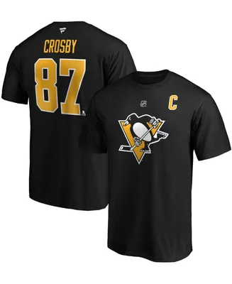 Fanatics Men's Sidney Crosby Pittsburgh Penguins Team Authentic Stack T-Shirt