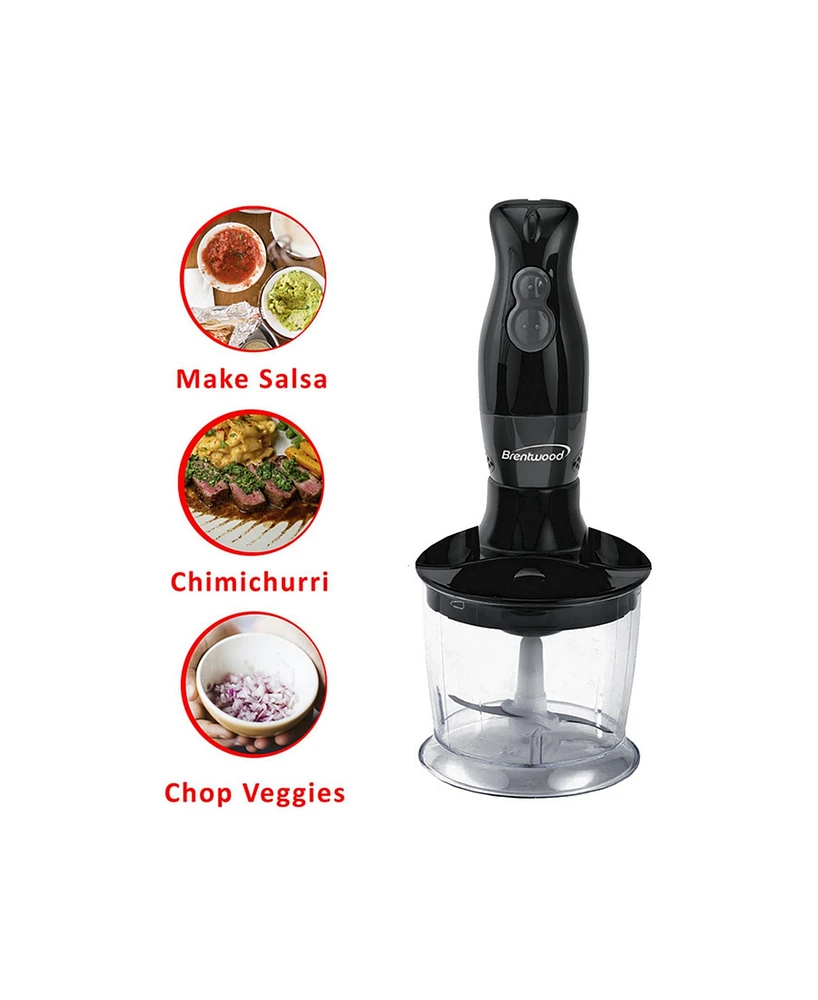 Brentwood Appliances Hand Blender and Food Processor with Balloon Whisk