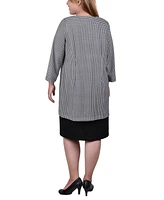Ny Collection Plus Two Piece Dress Set