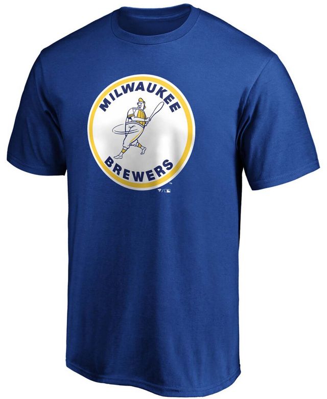 Men's Royal Milwaukee Brewers Cooperstown Collection Forbes Team T-shirt