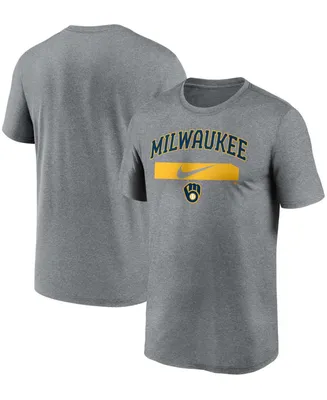 Men's Gray Milwaukee Brewers City Legend Practice Performance T-shirt