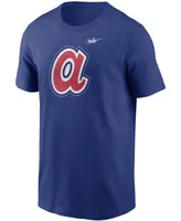 Men's Royal Atlanta Braves Cooperstown Collection Logo T-shirt