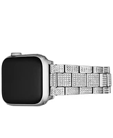 Michael Kors Women's Pave Silver-Tone Stainless Steel Apple Watch Band, 38mm or 40mm