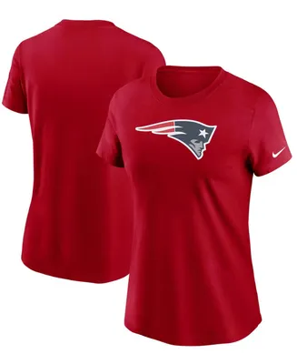 Women's Red New England Patriots Logo Essential T