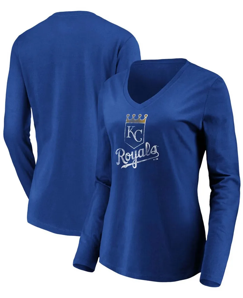 Women's Kansas City Royals Royal Plus Size V-Neck T-Shirt