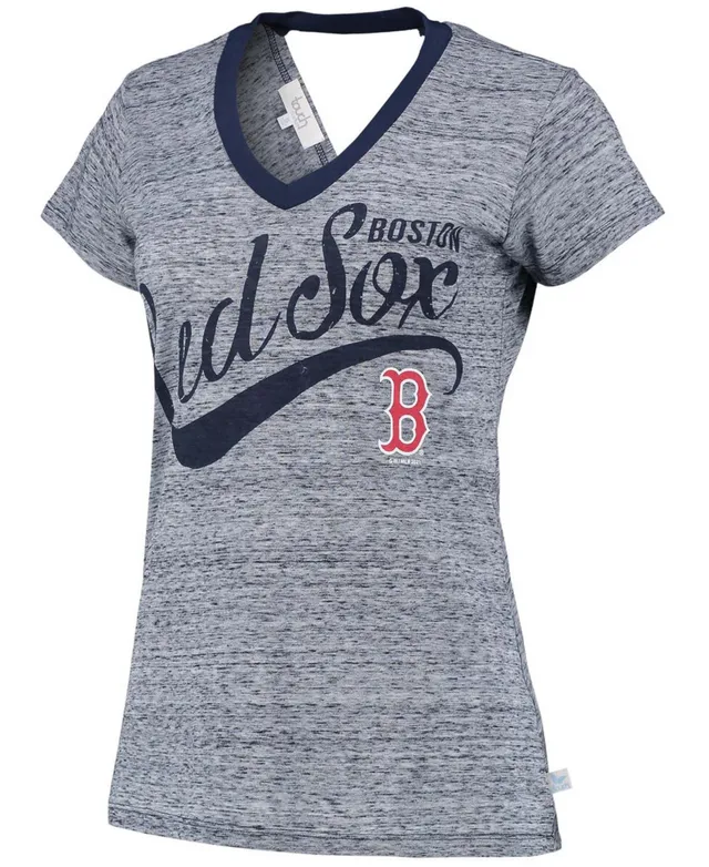 Touch Women's Navy New York Yankees Hail Mary V-Neck Back Wrap T-Shirt - Navy