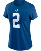 Women's Carson Wentz Royal Indianapolis Colts Name Number T-shirt