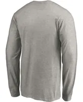 Men's Heather Gray Seattle Kraken Victory Arch Long Sleeve T-shirt