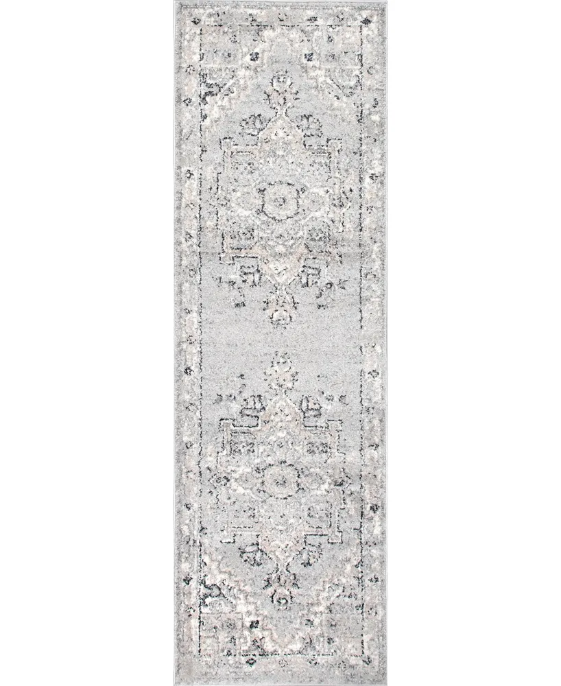 nuLoom Sundry ACSD05A 2' x 6' Runner Area Rug - Silver