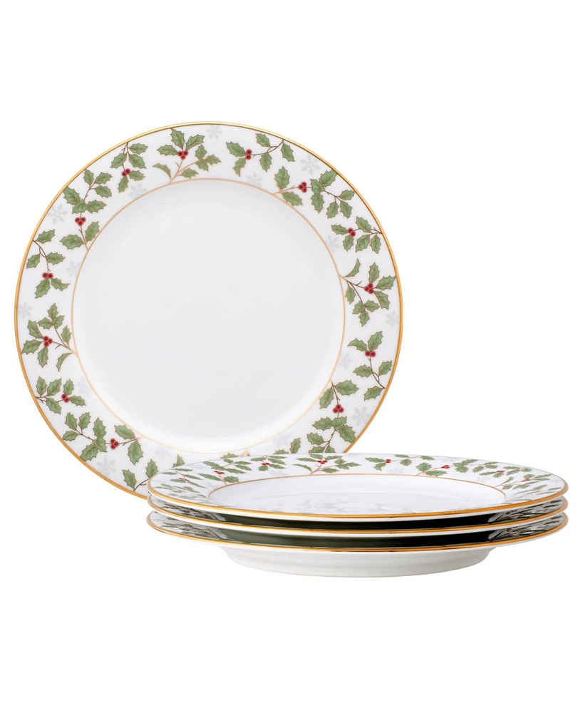 Holly Berry 8.25" Salad Plate, Set of 4