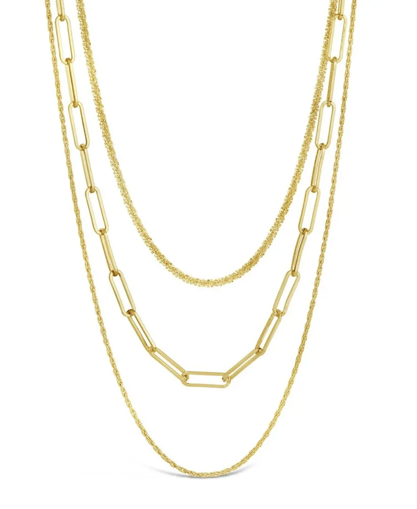 Sterling Forever Women's Kori Triple Layered Necklace 