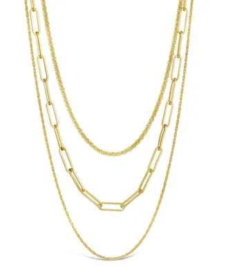 Sterling Forever Women's Kori Triple Layered Necklace 