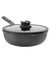 BergHOFF Leo Stone+ Nonstick Ceramic 11" Wok Pan with Lid, 4.6qt