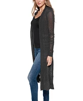 Belldini Pointelle-Stitch Duster Cardigan