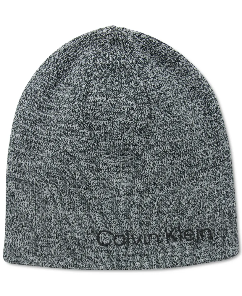 Calvin Klein Men's 2-In-1 Reversible Marled Beanie