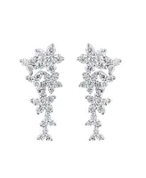 Lali Jewels Diamond Floral Drop Earrings (3/4 ct. t.w.) in 14K White Gold