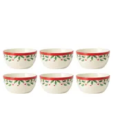 Holiday Dessert Bowl, Set of 6