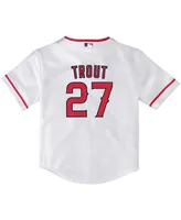 Toddler Boys Mike Trout White Los Angeles Angels Home Replica Player Jersey