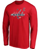 Men's Alexander Ovechkin Red Washington Capitals Authentic Stack Name and Number Long Sleeve T-shirt