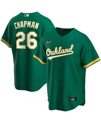 Oakland Athletics Nike Official Replica Home Jersey - Mens with Chapman 26  printing