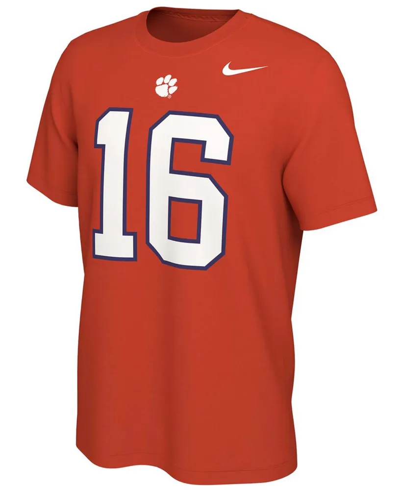 Men's Trevor Lawrence Orange Clemson Tigers Alumni Name Number T-shirt