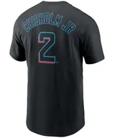 Men's Jazz Chisholm Jr Black Miami Marlins Player Name Number T-shirt