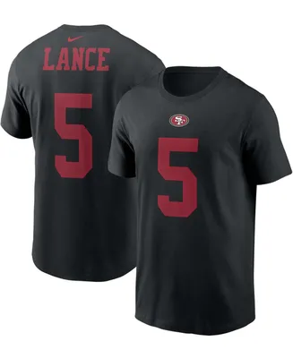 Men's Trey Lance Black San Francisco 49ers 2021 Nfl Draft First Round Pick Player Name Number T-shirt