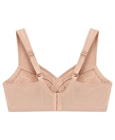 Women's Full Figure Plus Magic Lift Moisture Control Wirefree Bra 1064