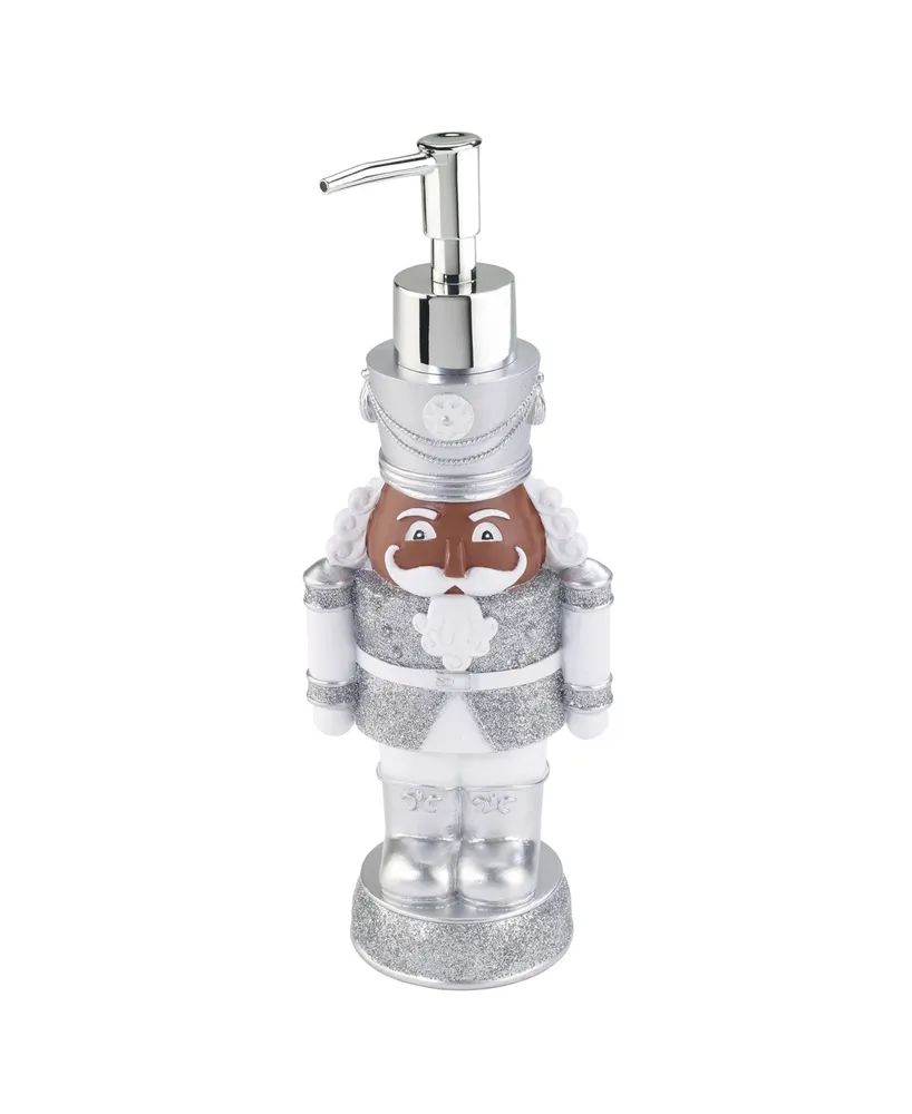 Avanti Nutcracker Silver Holiday Resin Soap/Lotion Pump - Silver