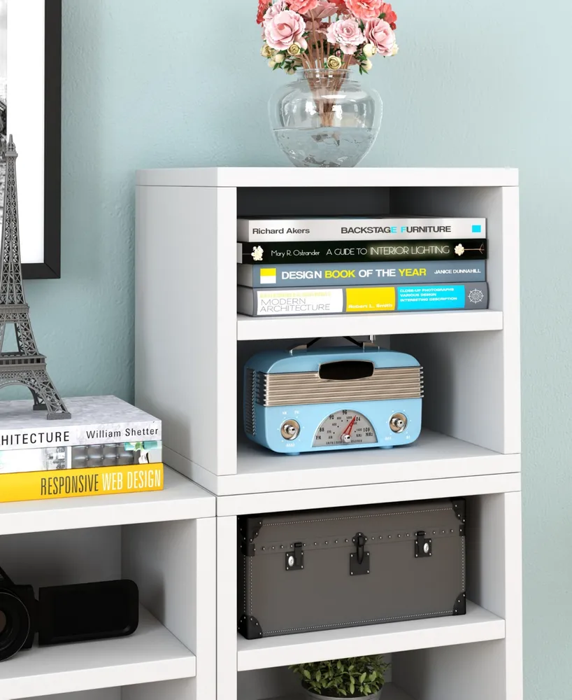 Way Basics Eco Stackable Connect Storage Cube with Shelf